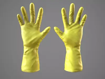 Hand Gloves  Low-poly 3D model