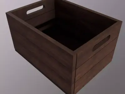Wooden Case - Game Ready - Low-poly 3D model