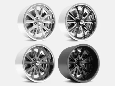 18x8 to 18x12 US Mags Rambler Wheel and Brake 3D print model