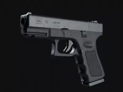 Glock 17 Low-poly 3D model order