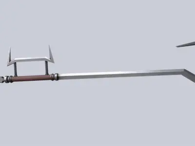Hook sword Low-poly 3D model