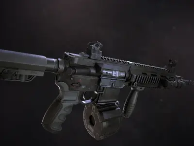 SBG Assault Rifle - Lone Wolf Edition Low-poly 3D model