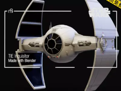 Science fiction aircraft model 3D model