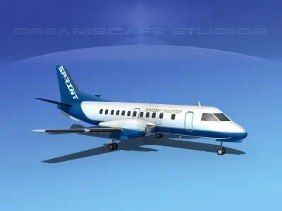 SAAB SF340 Sprint Charter 3D model