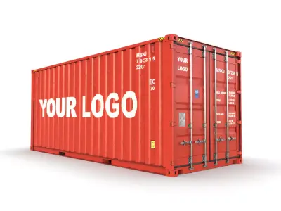  Generic container 20ft - PSD edit 3D model