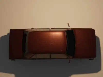 Low poly lada sedan rus Free low-poly 3D model