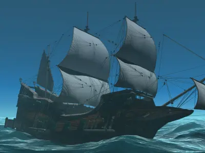 Detailed Ship Free 3D model