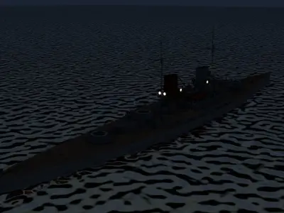 Battlecruiser SMS Derfflinger 3D model