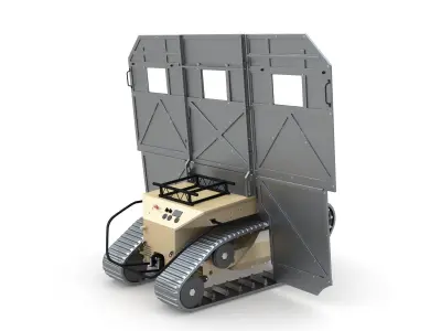 RBS1 SWAT BOT Robotic Ballistic Shield 3D model