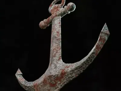 Ship Anchor Game Asset Low-poly 3D model