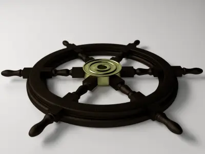 Ships Steering Wheel 2 3D model