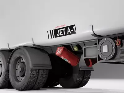 Airport Fueltruck Trailer Low-poly 3D model