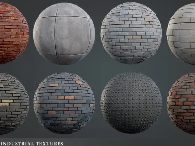 Stylized Industrial PBR material pack Texture