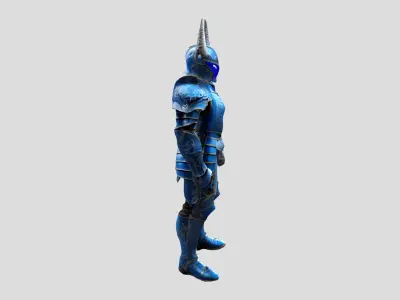 Rigged Knight Character Low-poly 3D model