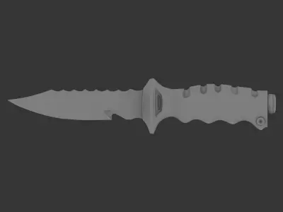 knife Low-poly 3D model 8