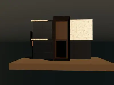 Modern house Free low-poly 3D model purchase