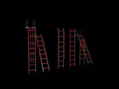 Antique Ladder 3D model