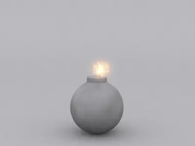 Bomb 3D Model With Exploding Animation Low-poly 3D model