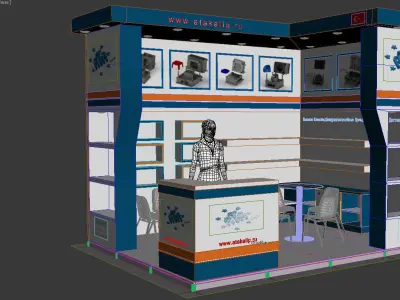 Exhibition Stand - ST0054 3D model