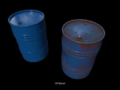 Barrels two rusty 3D Model Pack