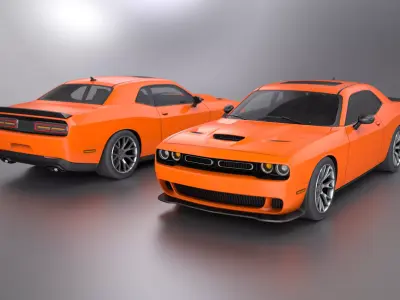 American Muscle Car - game-ready - 4 LODs - Unity UE Optimized Low-poly 3D model