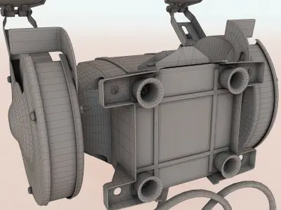 Bench grinder Low-poly 3D model shop