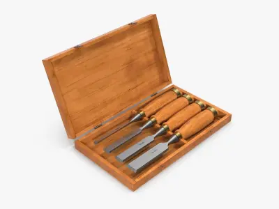 Straight chisels 3D model