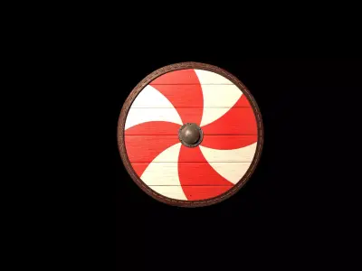 Viking Shield Free low-poly 3D model