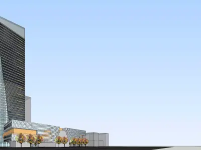 SU model of super high-rise office and commercial buildings 3D model