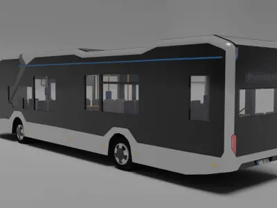 European electric City Bus - License free 3D model