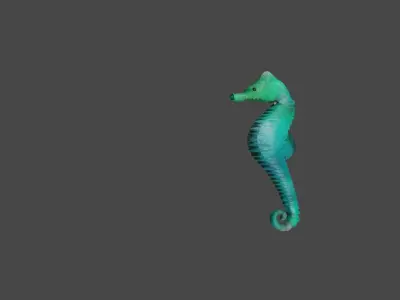 SEA HORSE  Low-poly 3D model