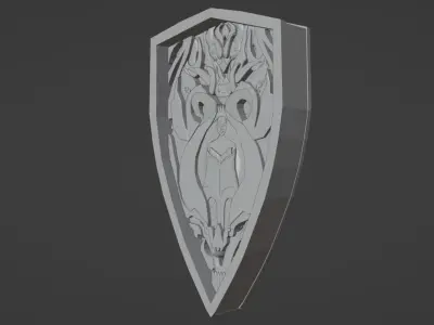 Fantasy Shield Low-poly 3D model buy