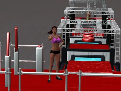  Ninja Obstacle Course 3D model