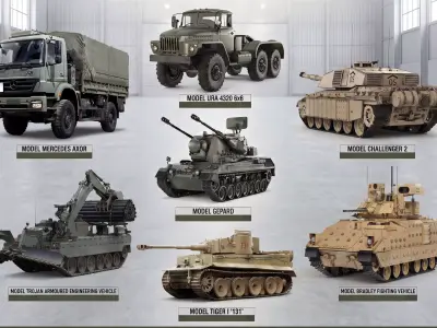 Tank Collection Low-poly 3D model