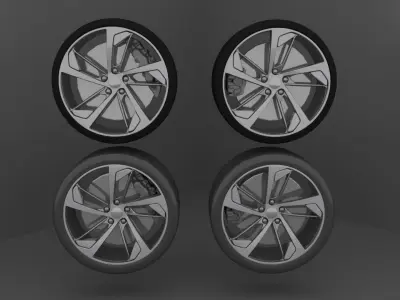 Wheels Audi RS5 Low-poly 3D model