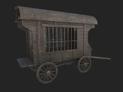 Prison Wagon Low-poly 3D model
