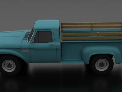 F-Series F-250 Flareside Pickup 1966 Low-poly 3D model