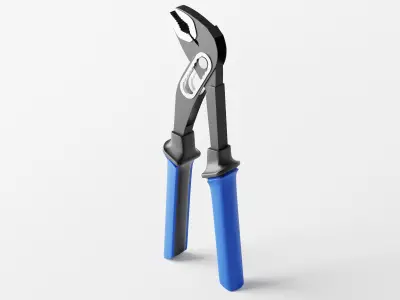 Adjustable Water Pump Plier Low-poly 3D model
