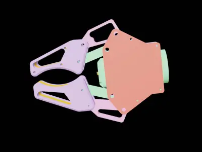 Robotic Gripper rigged 3D model