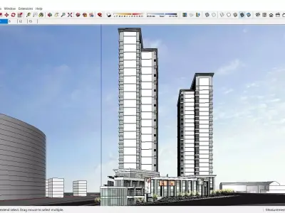 Sketchup Commercial Complex M4 3D model