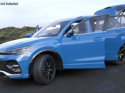  Modern Blue Crossover SUV 