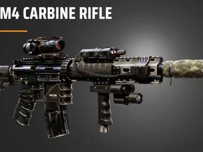 M4 Carbine Rifle 3D model