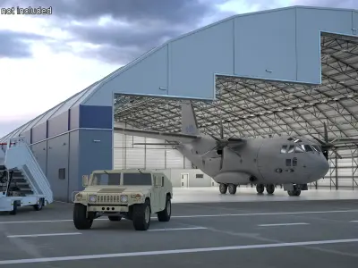Alenia C-27J Spartan Grey Rigged  purchase 3D model