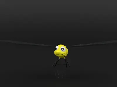 Cartoon Dragonfly 3D Model 3D model