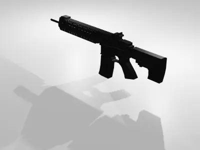 CM619 Model in Black tactical wargaming Low-poly 3D model