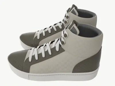 High-top Sneakers 3D model