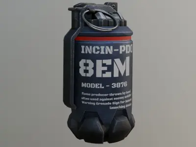 Thermal Grenade Low-poly 3D model