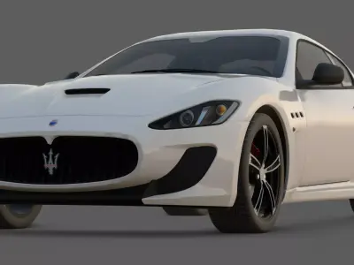 2014 Maserati GranTurismo MC Stradale 3D Model Grand Perfection Low-poly 3D model