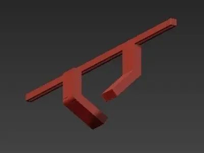 LED TRACK LIGHT  RECTANGULAR  ALUMINUM  COMMERCIAL 3D model