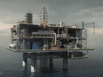 oil platform 3D model order